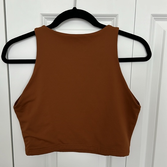 REORIA: Women’s Sexy Sleeveless Racer Back Tank Tops Halter Neck Crop Tops - Picture 2 of 3